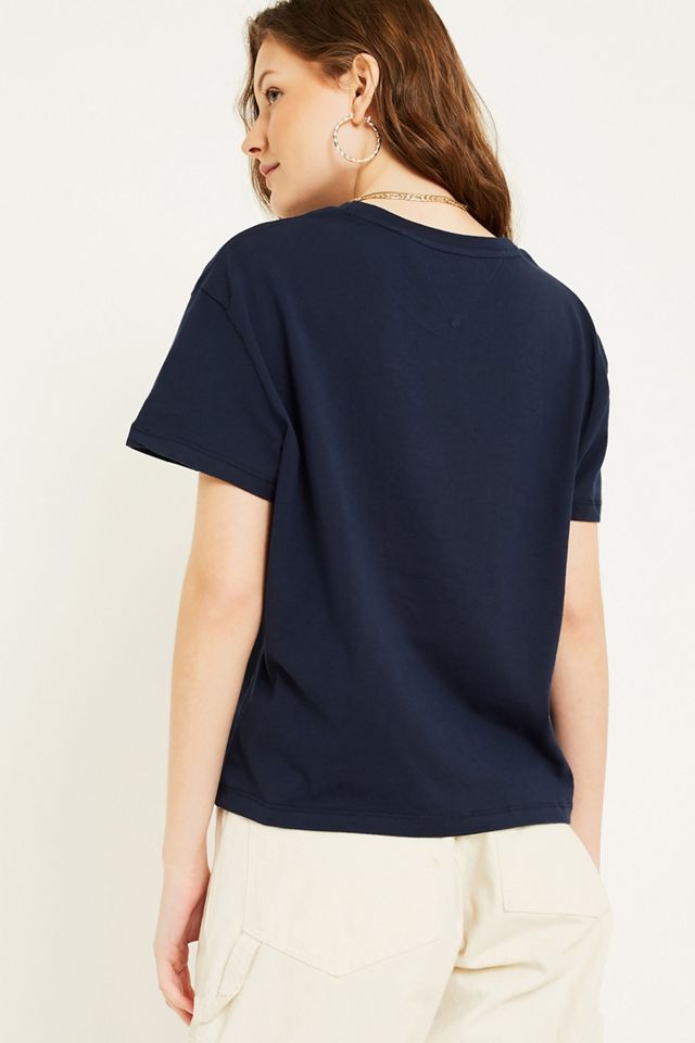 Tommy Jeans Navy Flag Logo T-Shirt #1