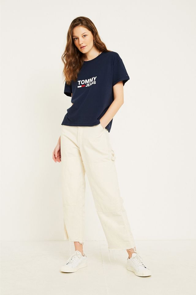 Tommy Jeans Navy Flag Logo T-Shirt #3