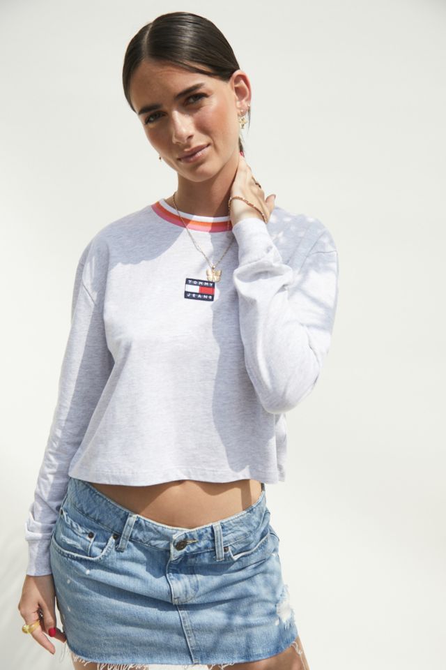 Tommy hilfiger 2025 grey crop top