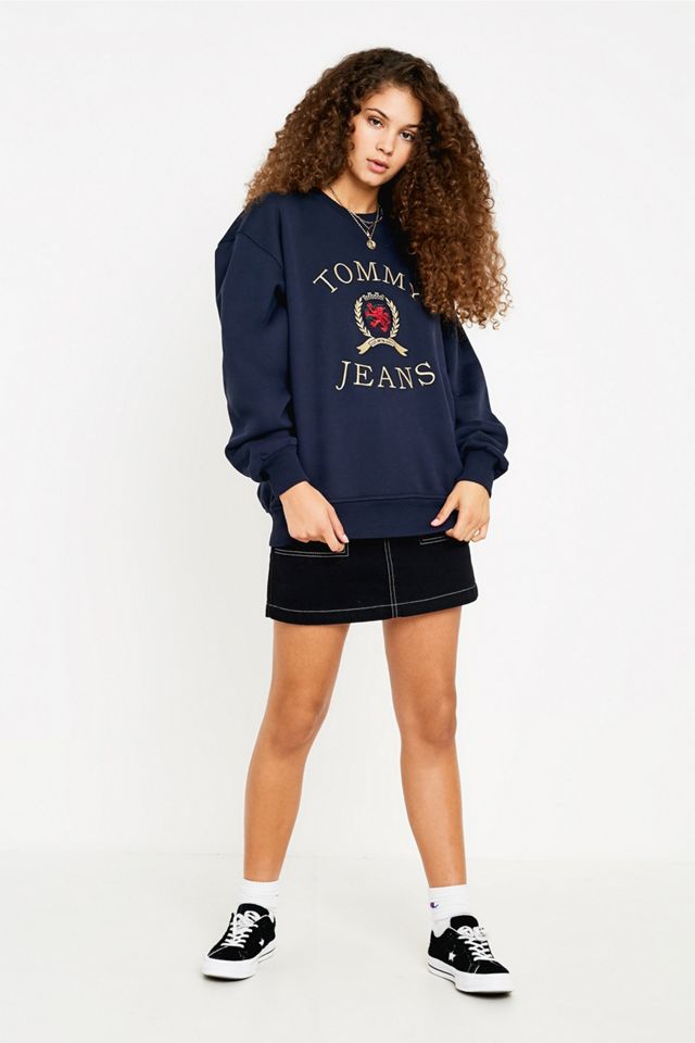 Tommy Jeans - Sweatshirt ras du cou Crest Collection bleu marine #1