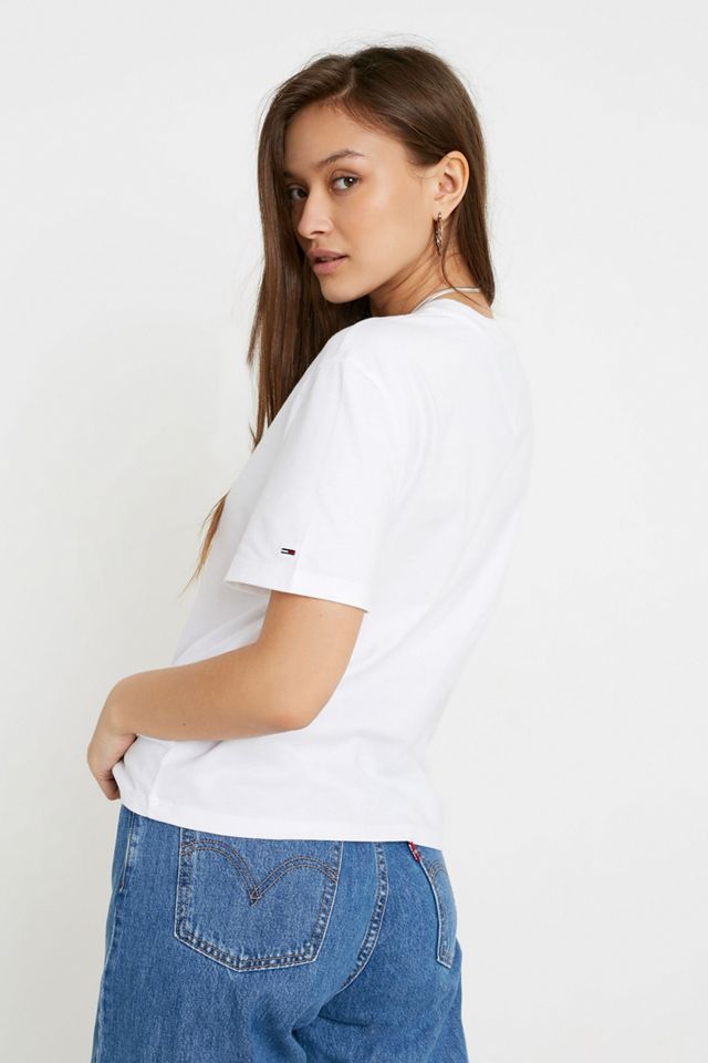 Tommy Jeans – weißes Logo-T-Shirt mit klaren Linien #2