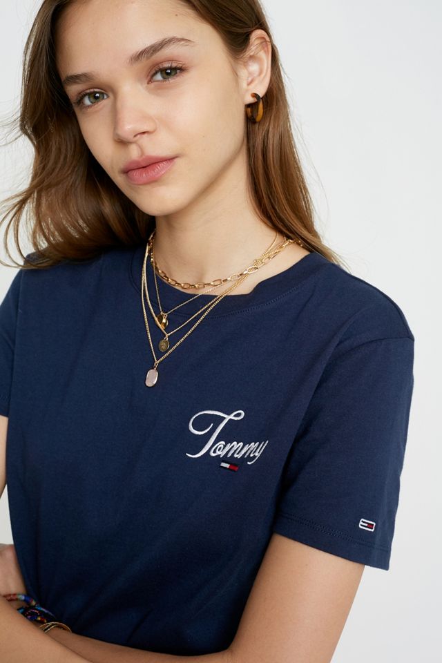 Tommy Jeans Logo Script Camiseta