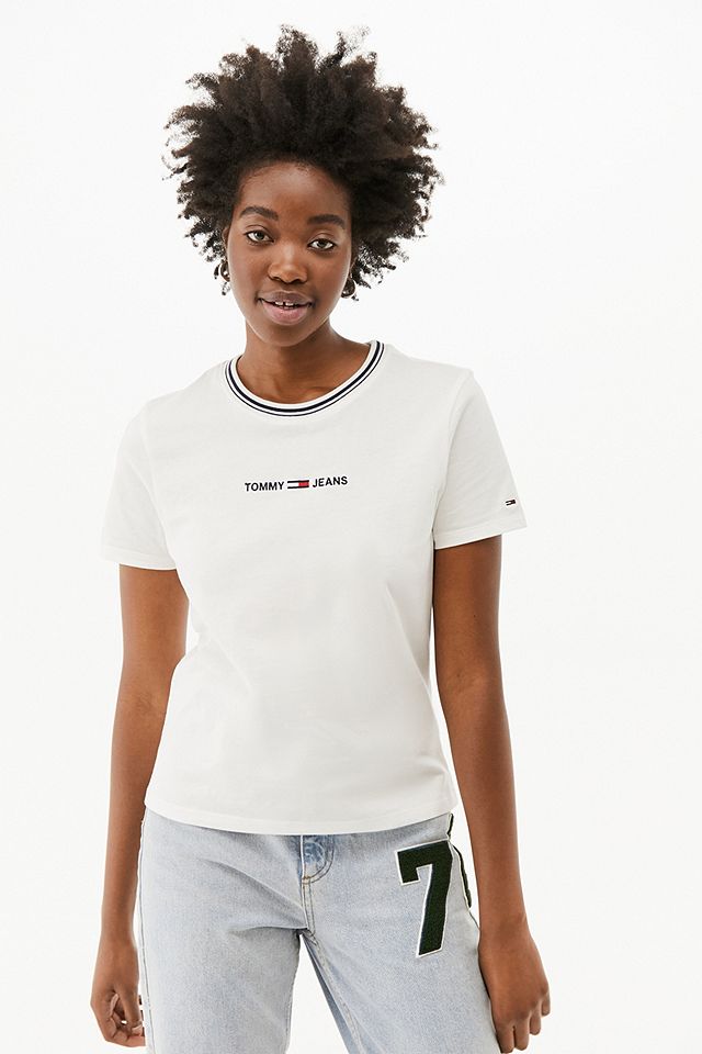 Tommy Jeans Logo Ringer T-Shirt | Urban Outfitters UK