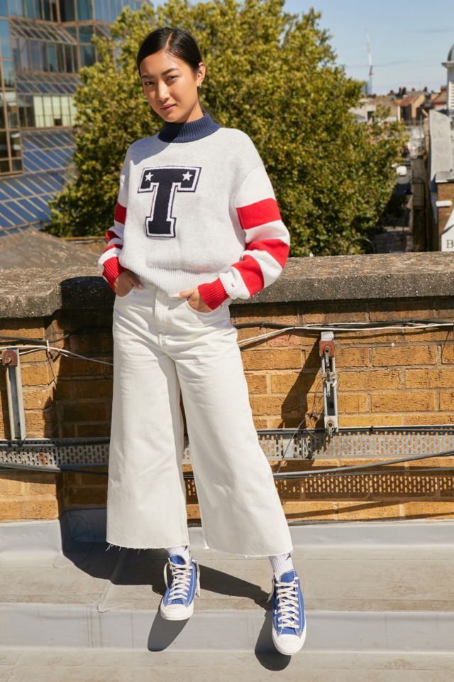 Tommy Hilfiger Wide Ankle Trousers | Urban Outfitters UK