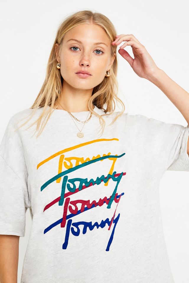 Tommy Jeans - T-shirt imprimé logo multicolore #1