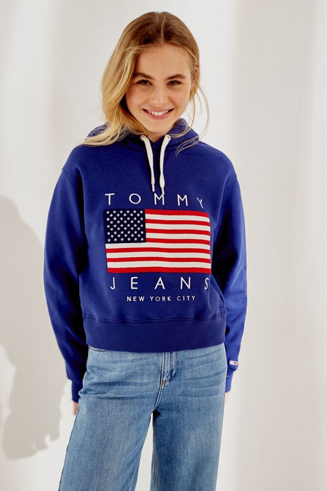 Tommy Jeans Flag Logo Navy Hoodie #1