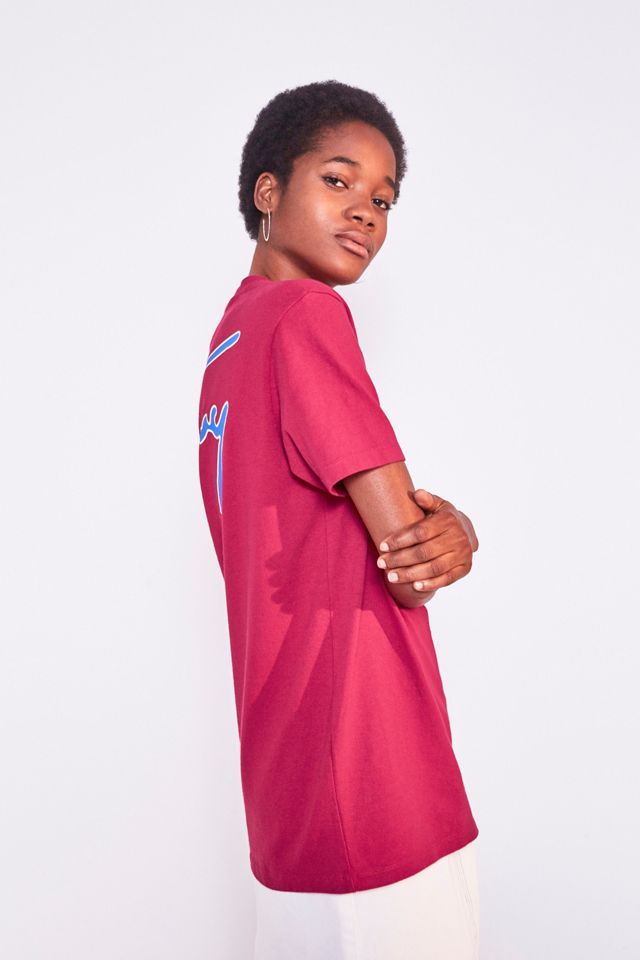 Tommy Jeans Vivid Pink Signature Logo Testo T-Shirt #2