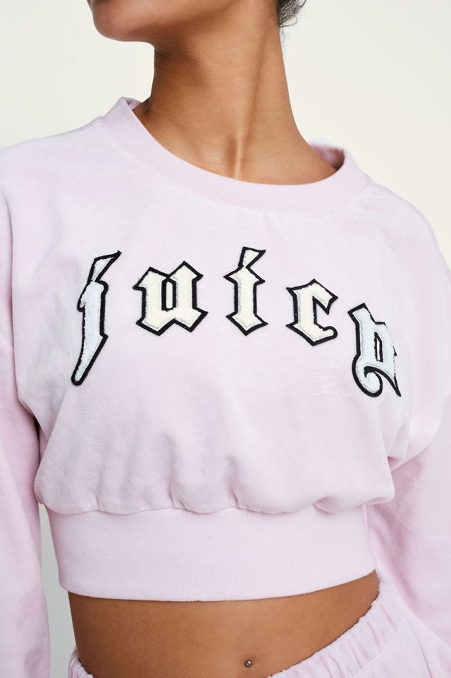 Juicy Couture X VFILES Pink Velour Crew Neck Sweatshirt #1