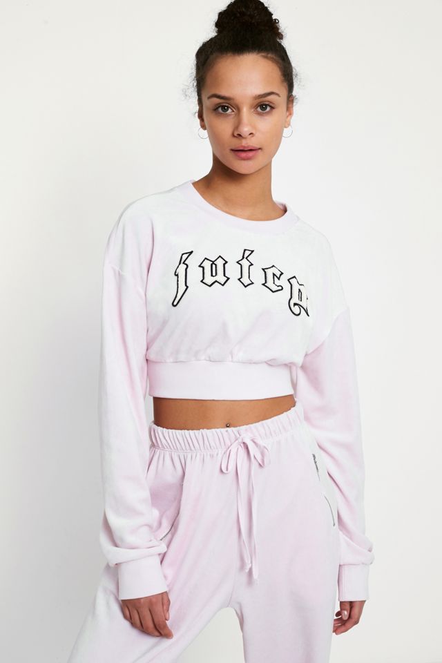 Juicy Couture X VFILES Pink Velour Crew Neck Sweatshirt #3
