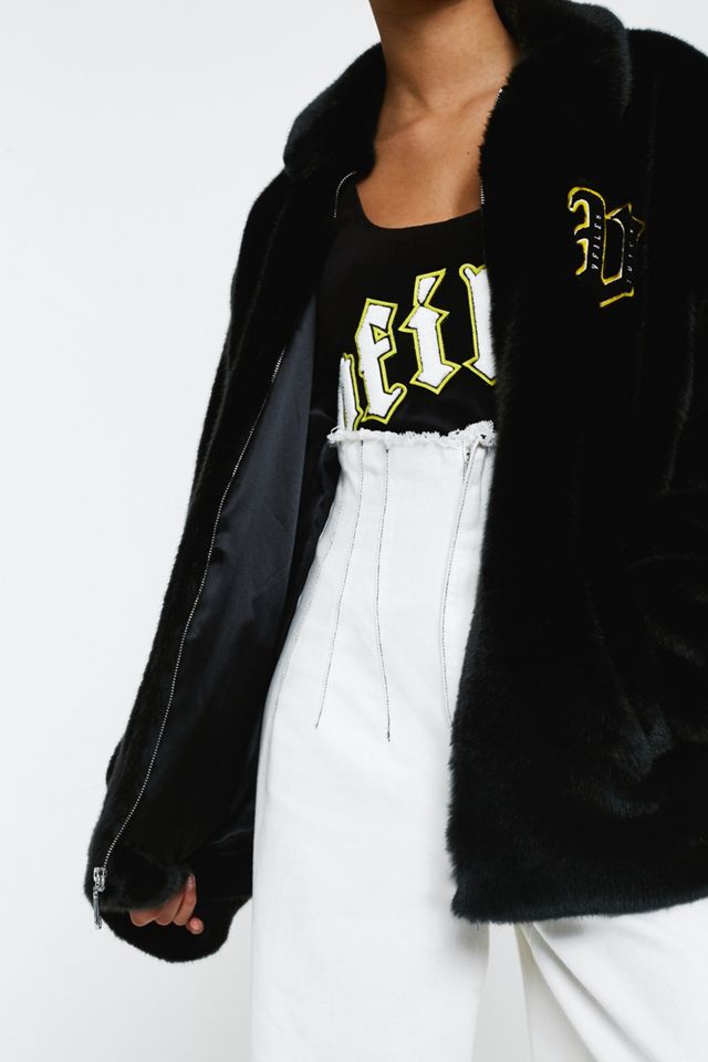 Juicy Couture X VFILES Black Faux Fur Jacket #1