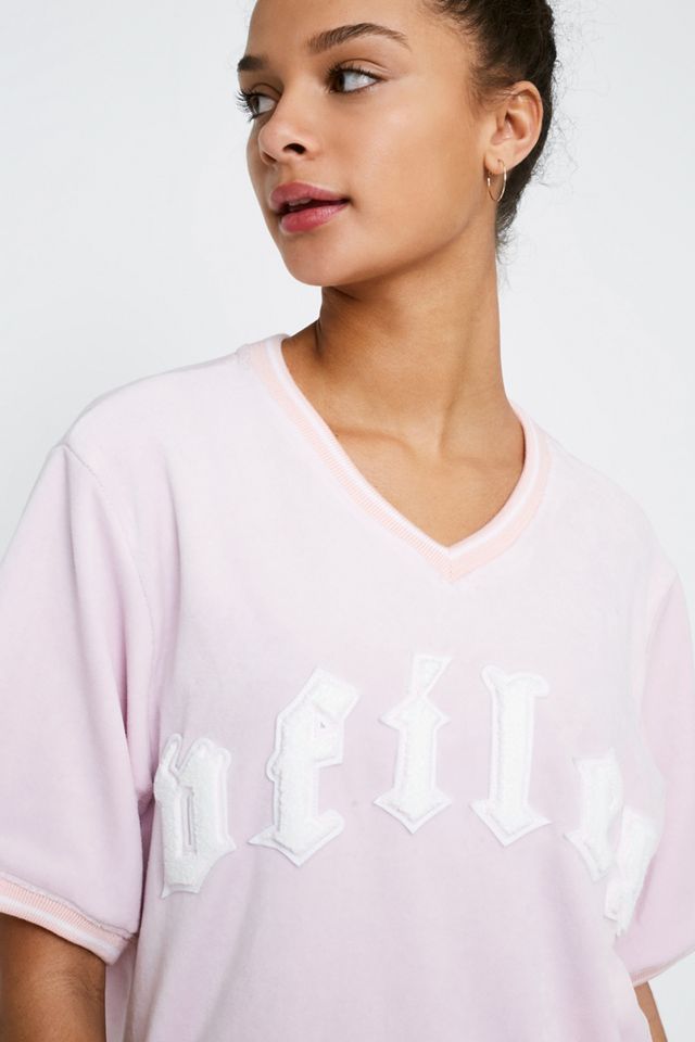 Juicy Couture X VFILES Camiseta De Terciopelo Rosa #1
