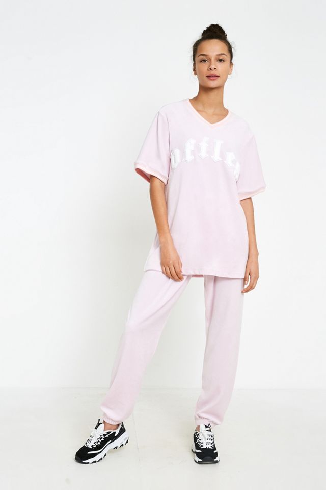 Juicy Couture X VFILES Camiseta De Terciopelo Rosa #2