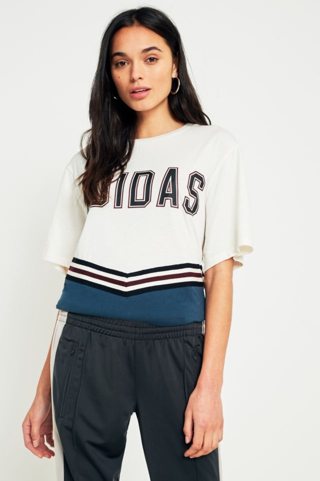 adidas Originals Chevron Striped T Shirt Urban Outfitters UK