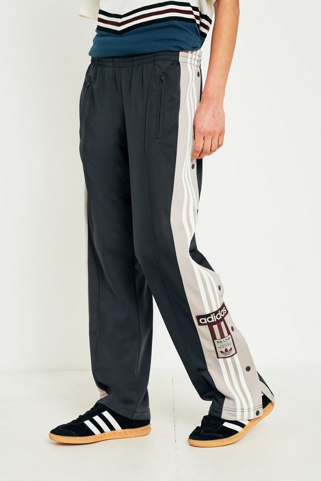 Adidas originals adibreak 3-stripe black taping popper track pants best sale