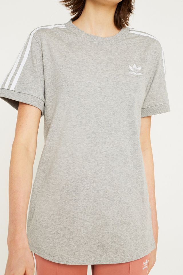 adidas Originals Grey 3-Stripe T-Shirt #2