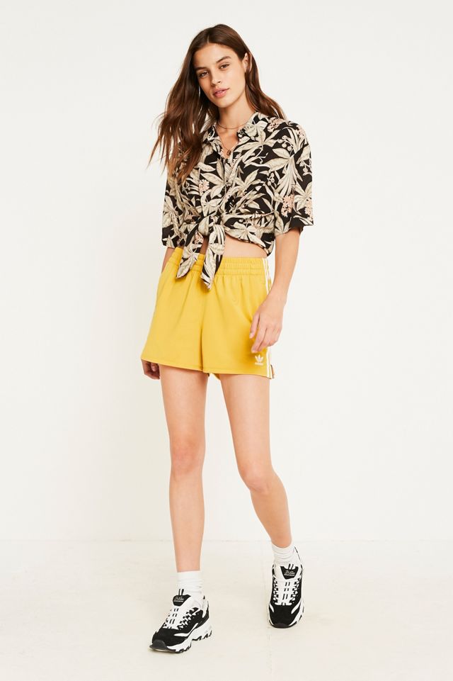 adidas Originals Yellow 3-Stripe Shorts #3