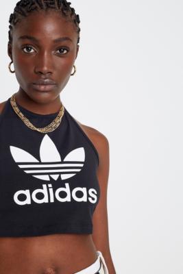 adidas trefoil halter tank top