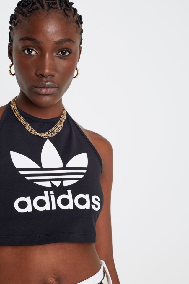 Adidas trefoil crop best sale