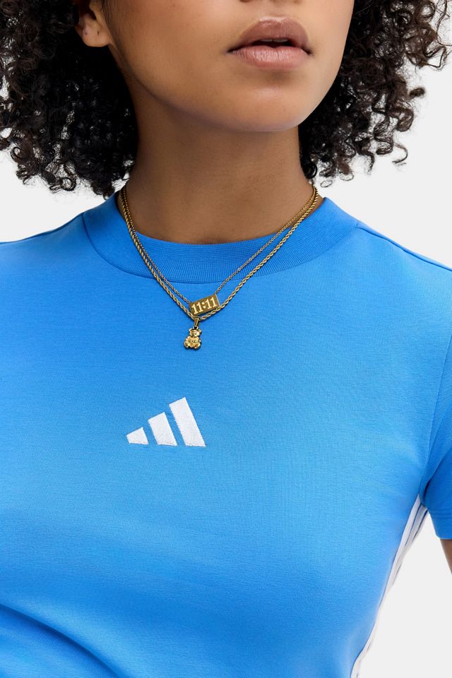 T-shirt bébé bleu à 3 bandes adidas #1