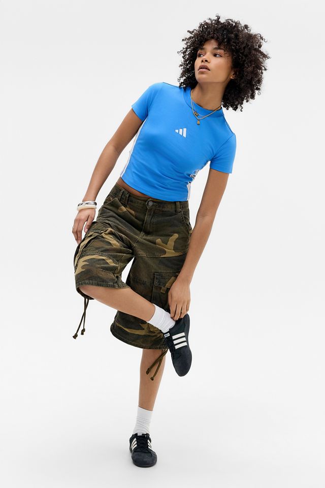 T-shirt bébé bleu à 3 bandes adidas #2