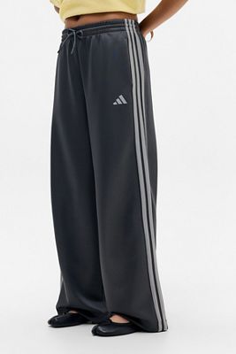 adidas Grey 3-Stripes Stadium Track Pants