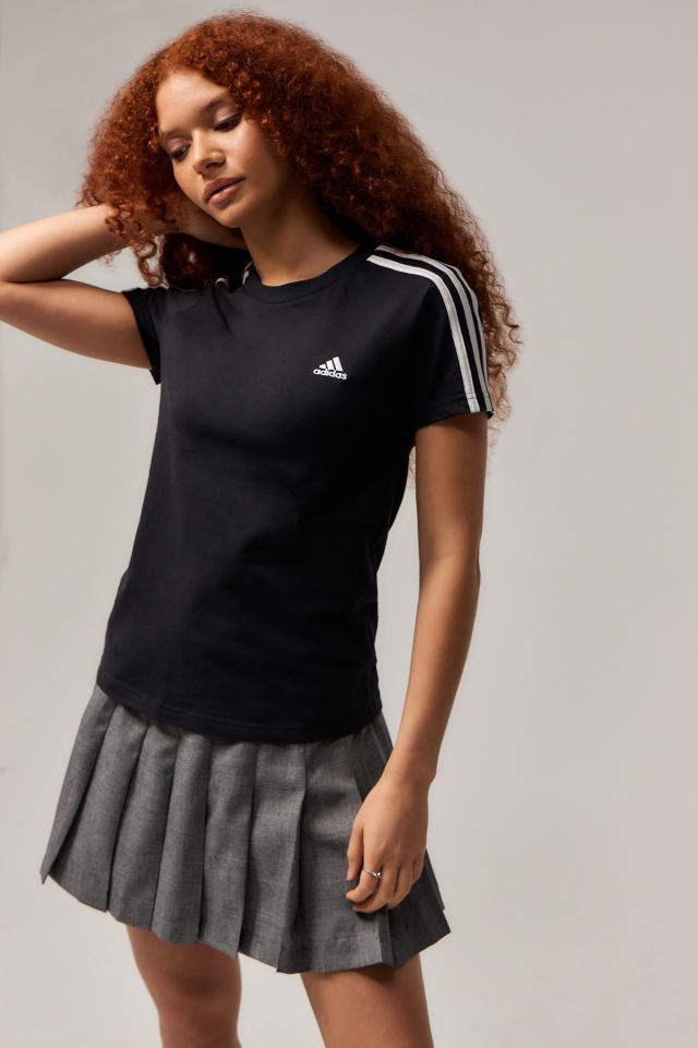 Adidas black striped shirt online