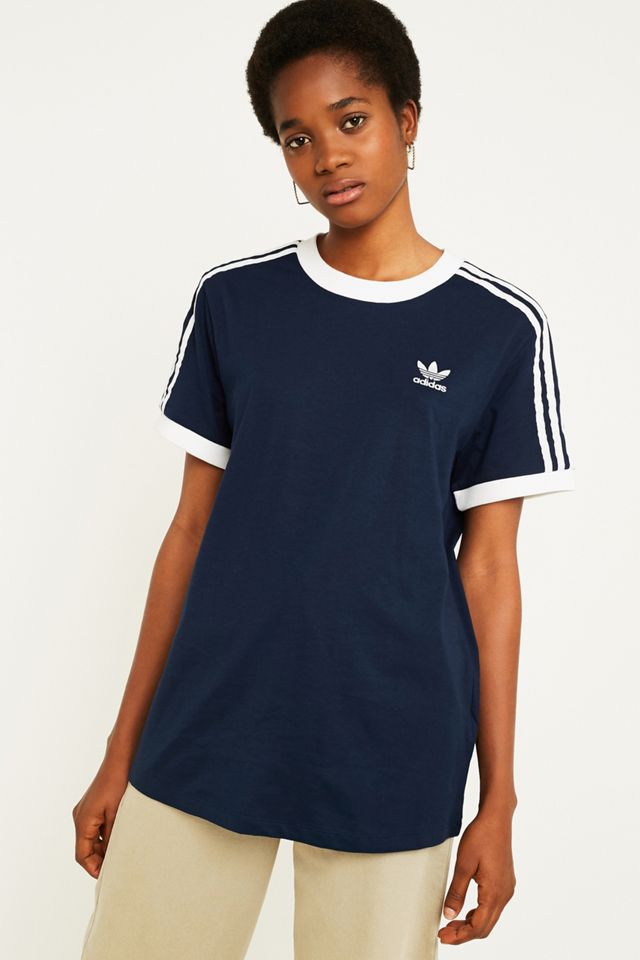 adidas Originals Navy 3-Stripe T-Shirt #1