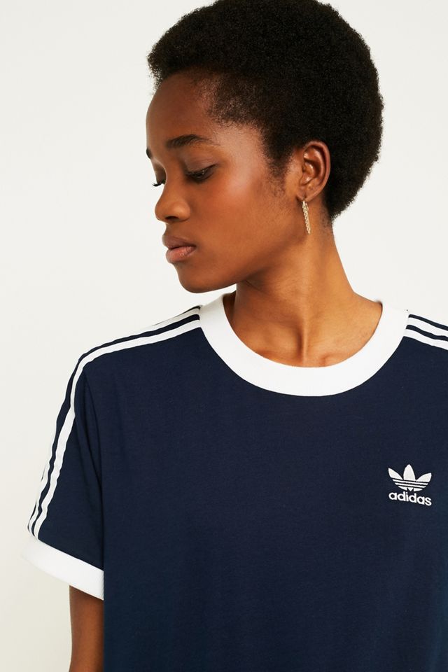 adidas Originals Navy 3-Stripe T-Shirt #3