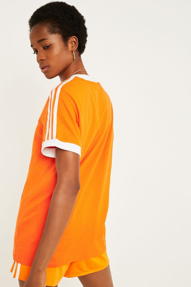 adidas Originals 3-Stripe Orange T-Shirt #1