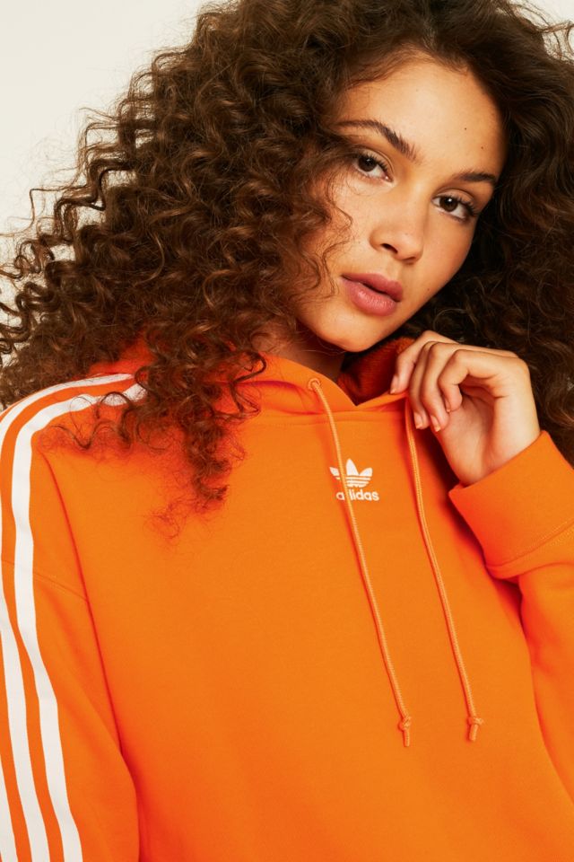 Adidas crop 2025 hoodie orange