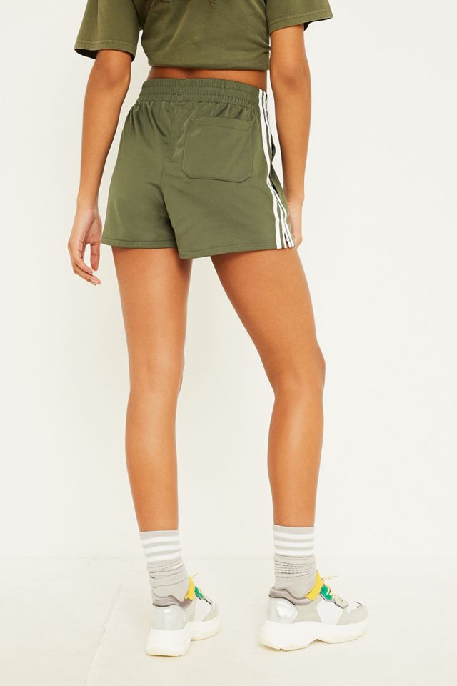 adidas Originals Khaki 3-Stripe Shorts #4
