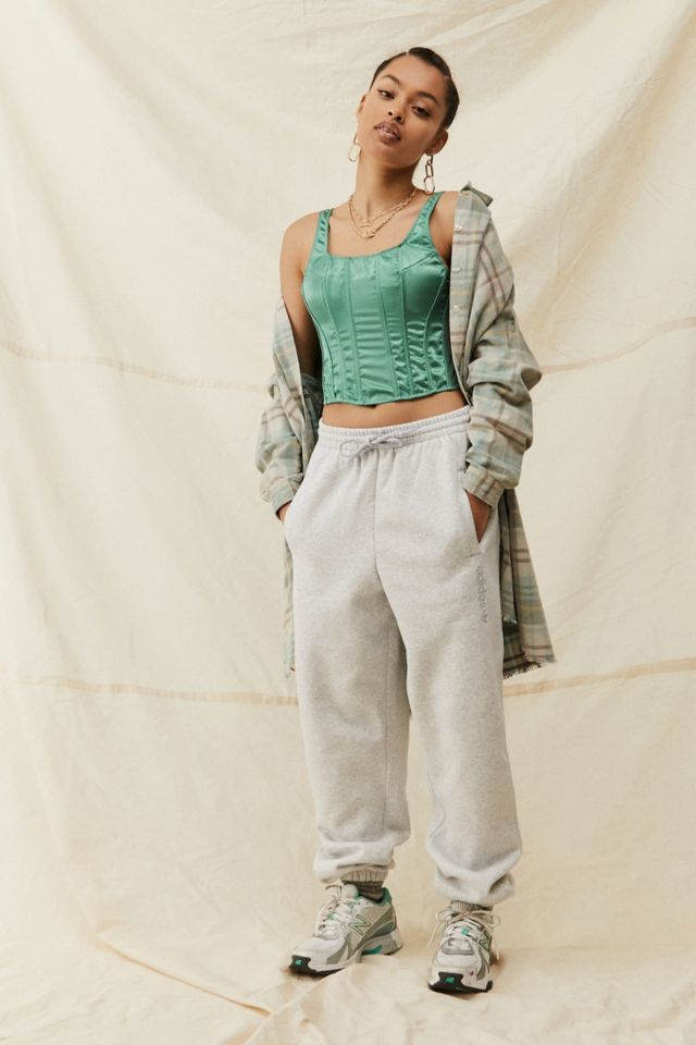 adidas Originals Light Grey Cuffed Joggers | Urban Outfitters UK