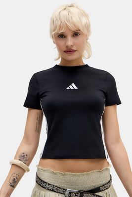 adidas Schwarzes 3-Streifen Baby T-Shirt