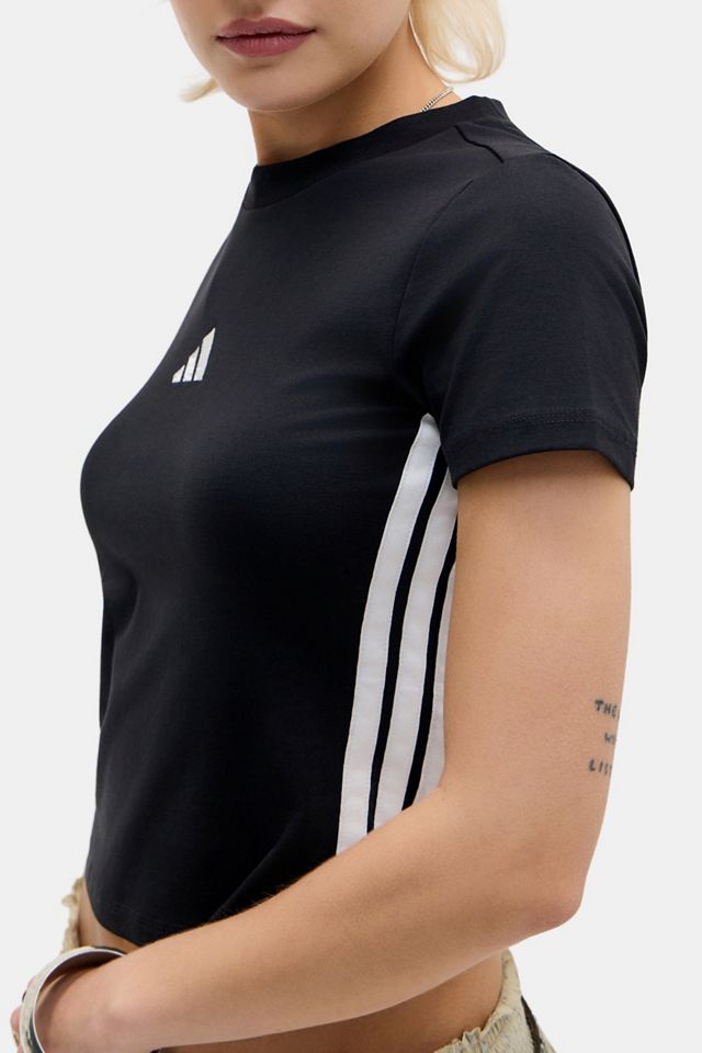 T-shirt neonato adidas 3-Stripes nera #2
