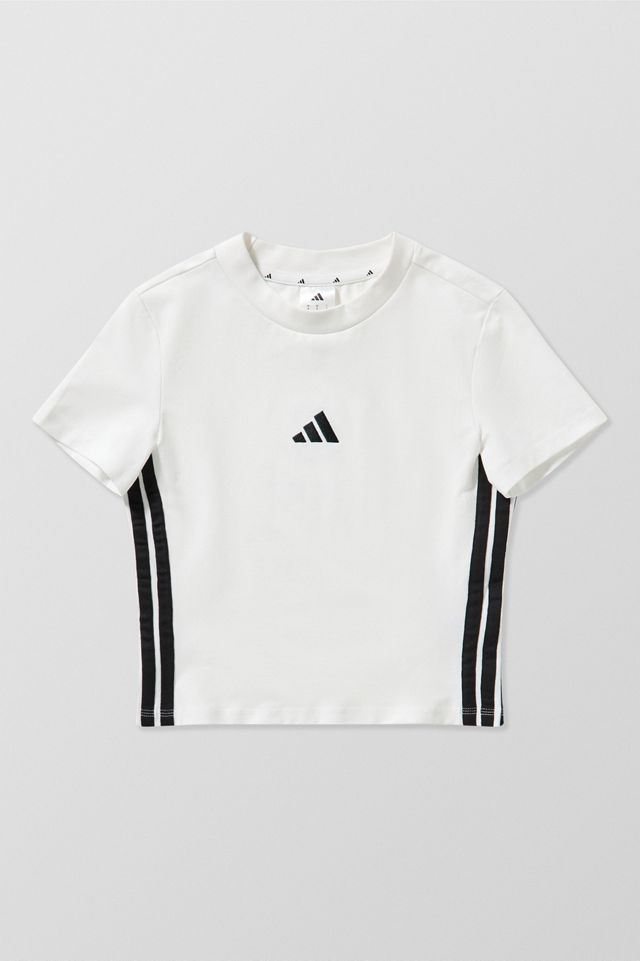 adidas White 3-Stripes Baby T-Shirt #6