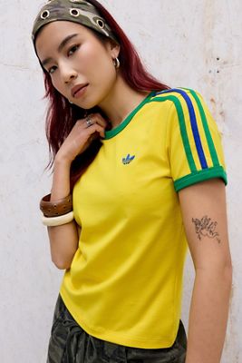 T-Shirt Gialla 3-Stripes adidas Originals
