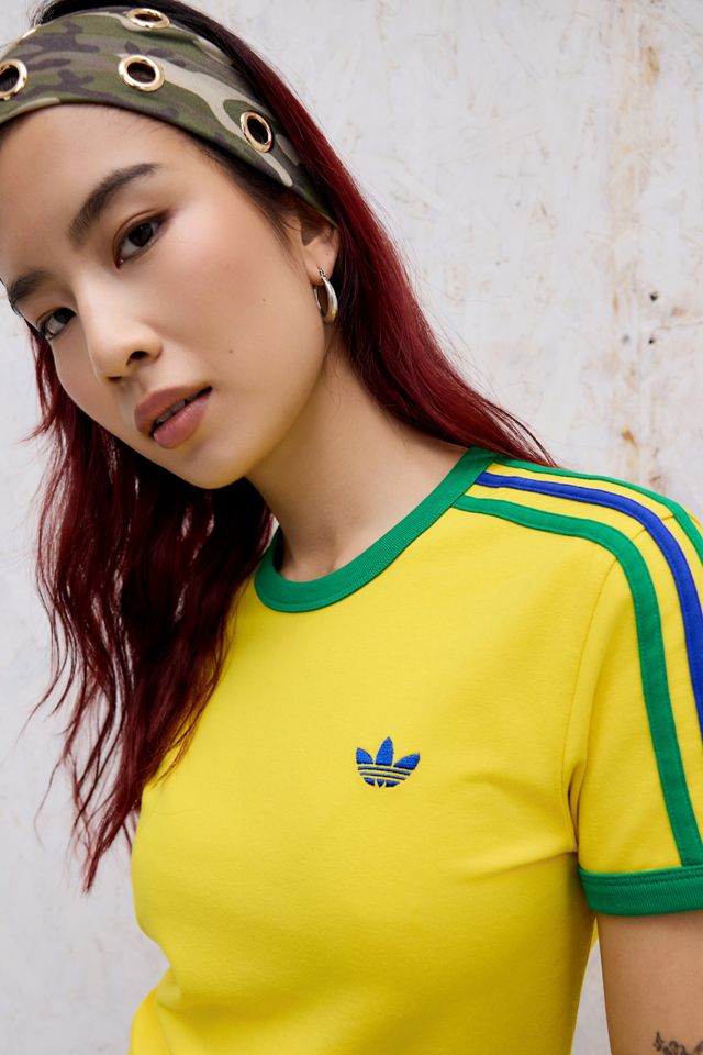 adidas Originals Gelbes 3-Streifen T-Shirt #2