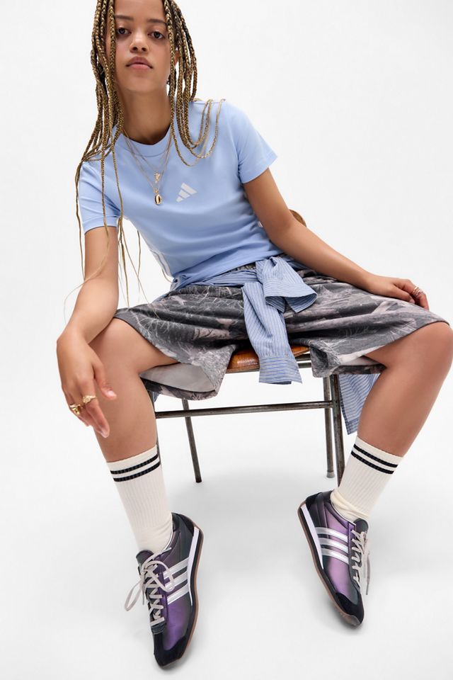 adidas Blaues 3-Streifen Baby T-Shirt #4