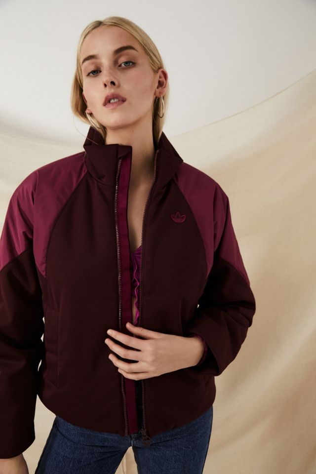 Adidas maroon jacket women's sale