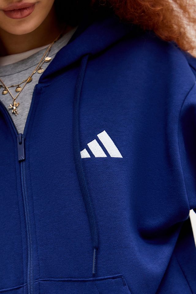 adidas Navy 3-Streifen Kapuzenpullover #2