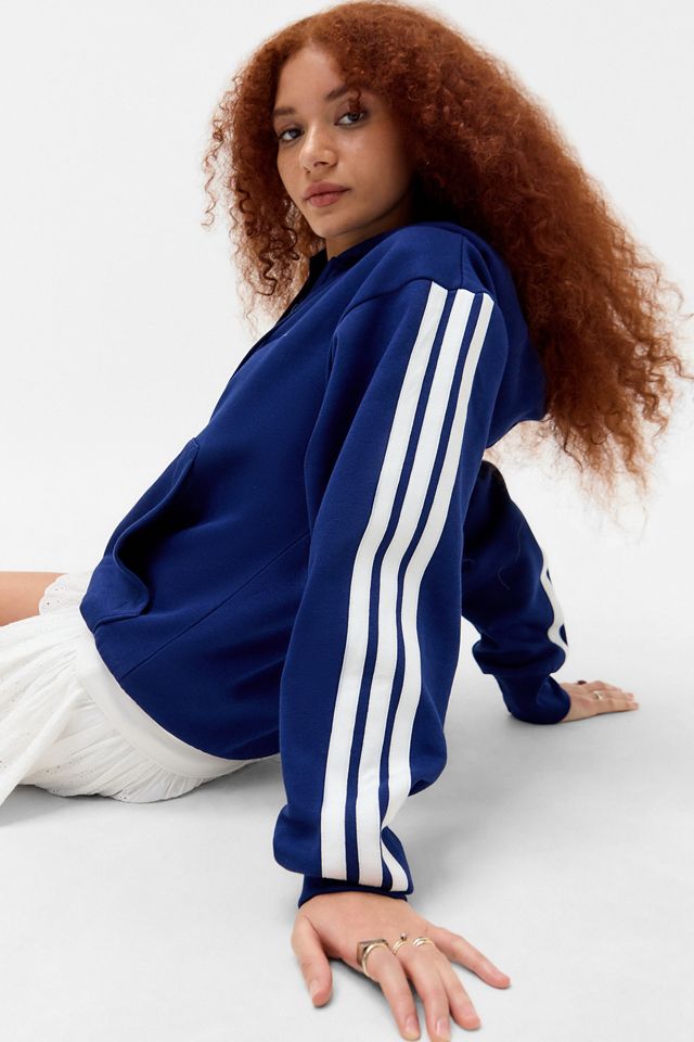 adidas Navy 3-Streifen Kapuzenpullover #3