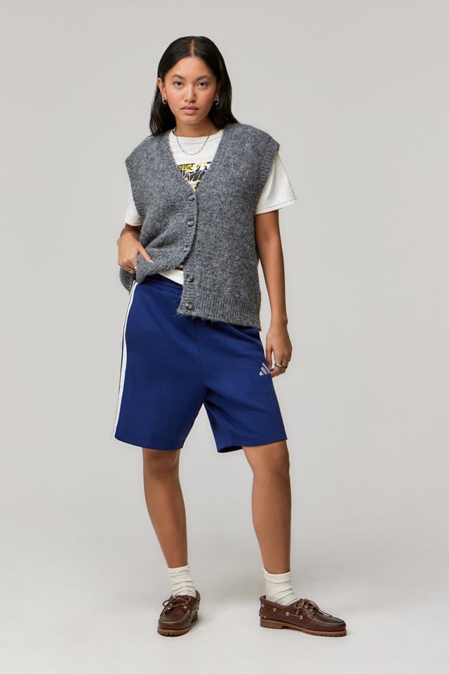adidas Navy Jersey Long Shorts #2