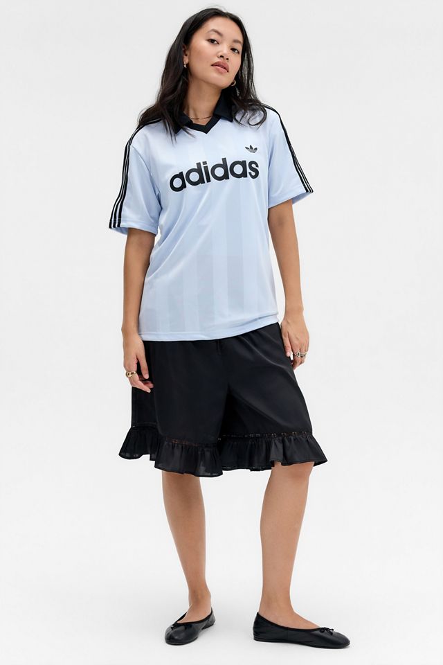 adidas Blaues Fußballtrikot T-Shirt #1