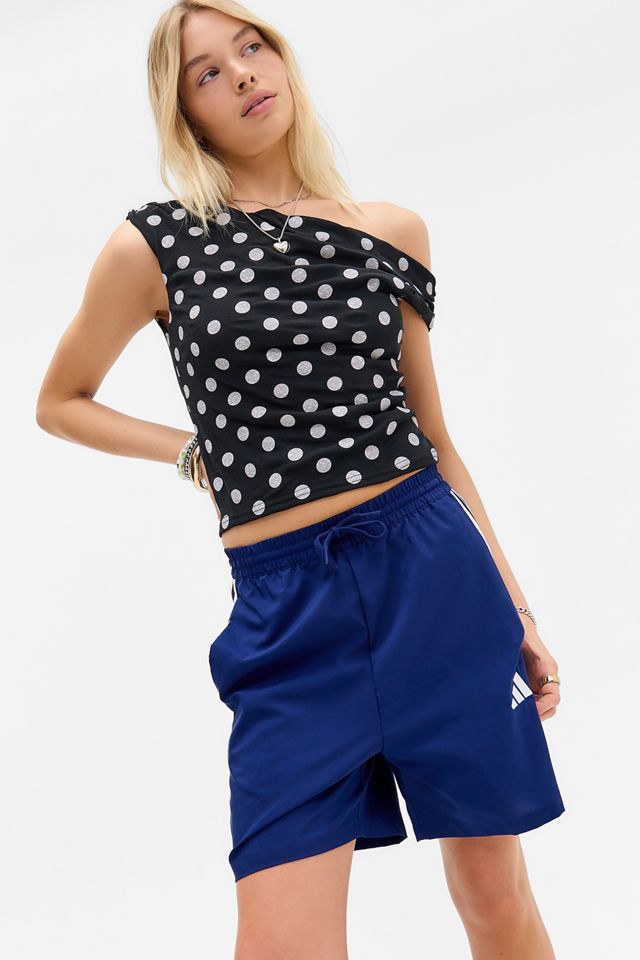 adidas Blue 3-Stripes Woven Shorts #1