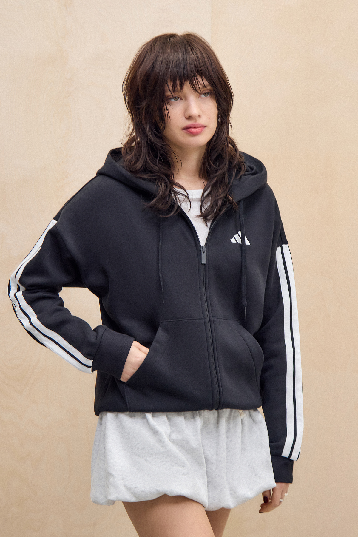 adidas 3-Stripes Full Zip Hoodie