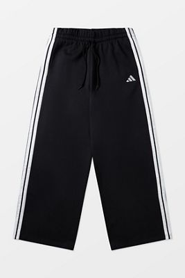 Pantaloni da Tuta a Gamba Larga Neri 3-Stripes adidas