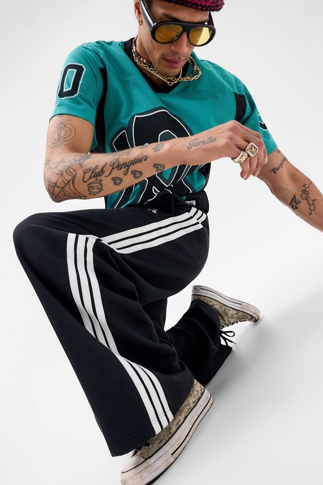 Pantaloni da Tuta a Gamba Larga Neri 3-Stripes adidas #5