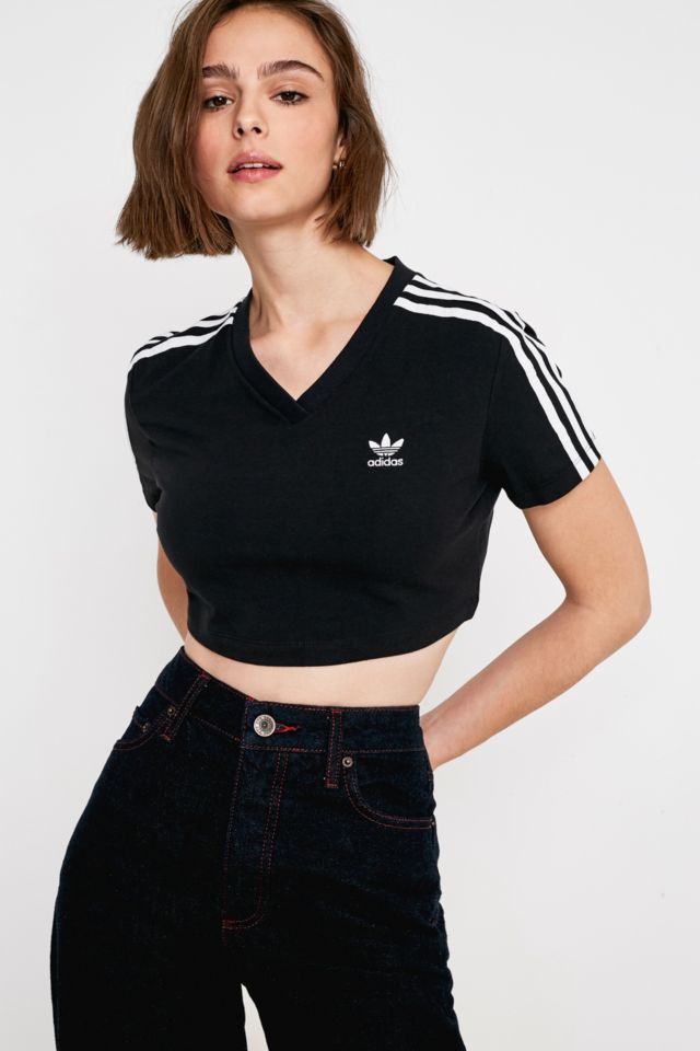 Adidas black v neck t clearance shirt