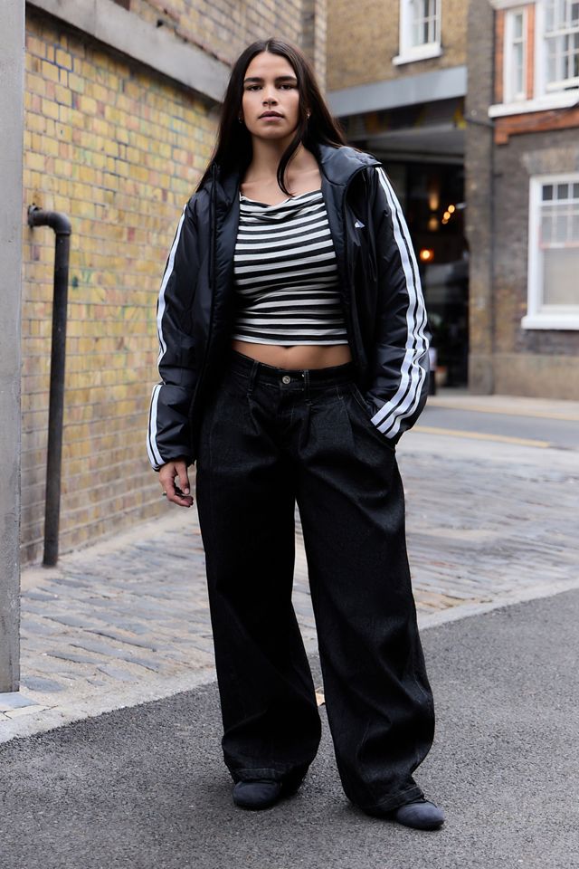 adidas Schwarz 3-Streifen Gepolsterte Jacke #2