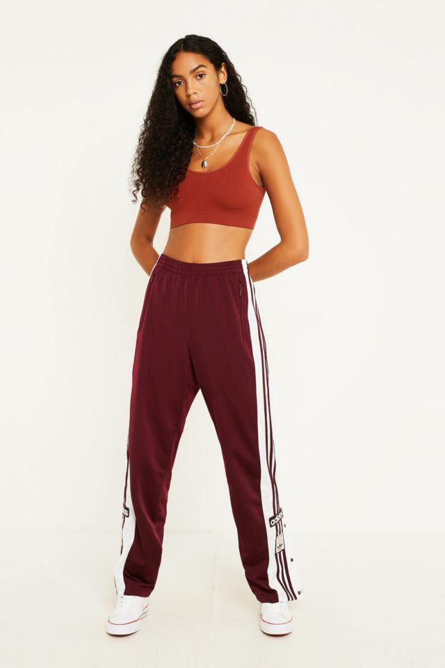 Adidas Originals Adibreak Popper Track Pants In Maroon - Red